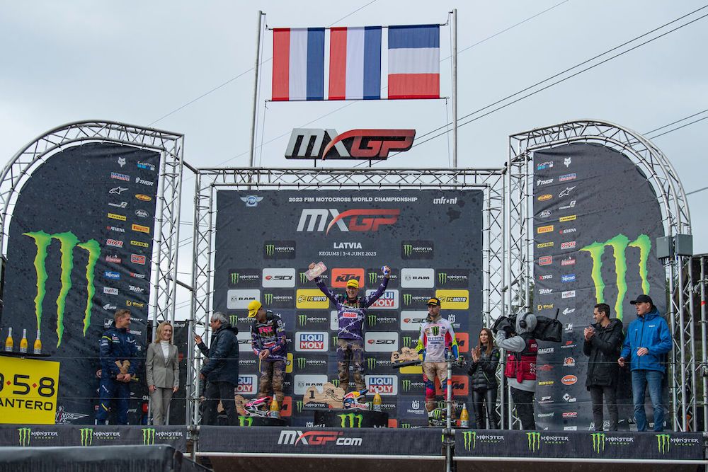 Podio MX2 GP Letonia