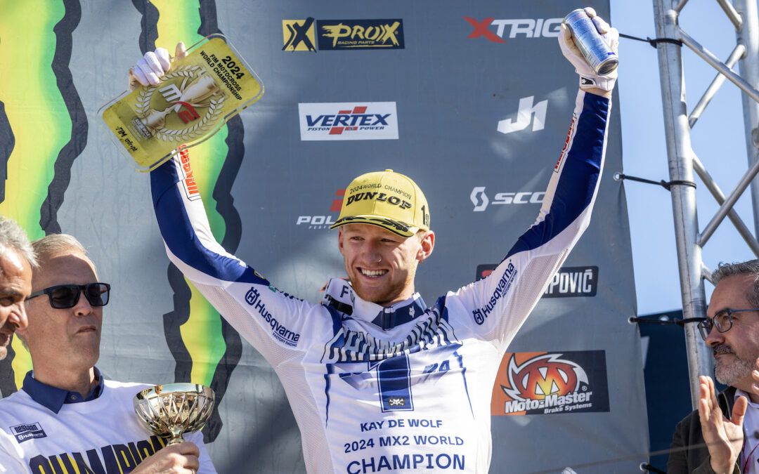 Kay de Wolf, del Nestaan Husqvarna Factory Racing, Campeón del Mundo MX2 2024