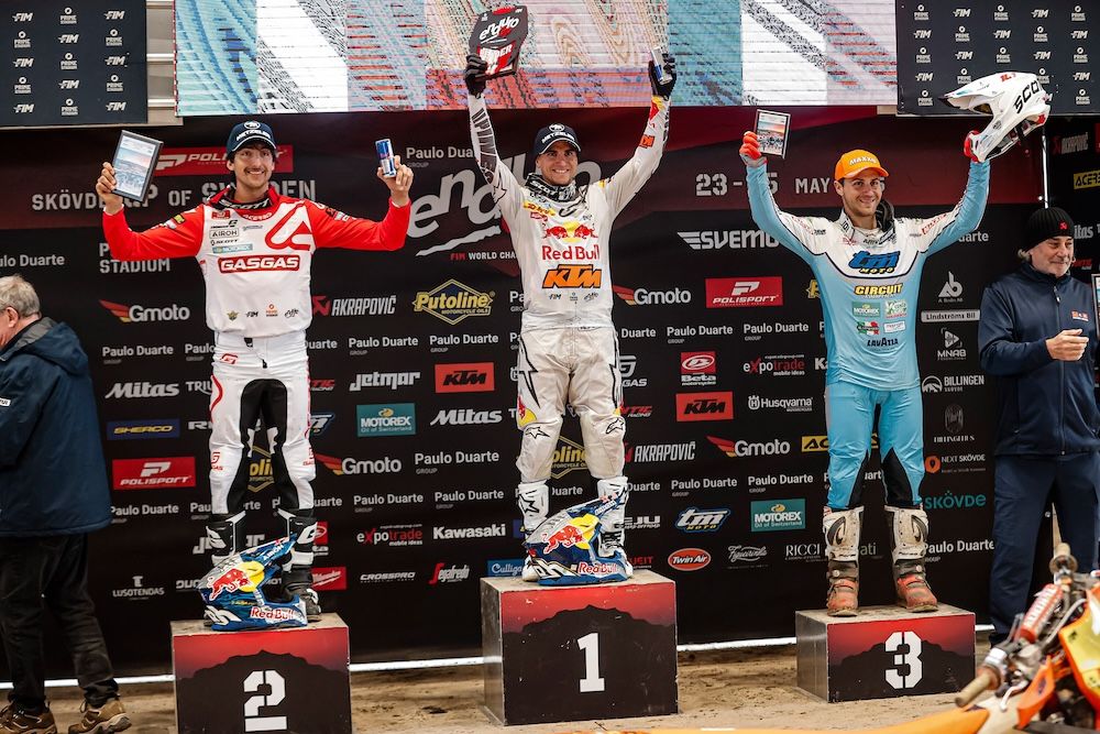 Podio EnduroGP Suecia 2025