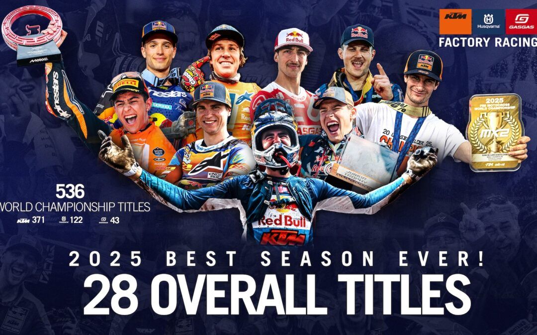 KTM celebra 28 Títulos de Campeonatos en 2025
